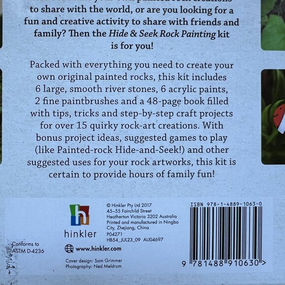 Hide & Seek Rock Painting Kit by Hinkler - New in Box - Picture 6 of 6